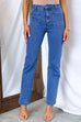 Casual Pocketed Straight Leg Denim Pants