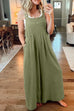 Trixiedress Buttons Pockets Wide Leg Palazzo Overalls