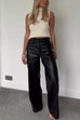 Trixiedress High Rise Pocketed Wide Leg Faux Leather Pants