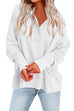 Trixiedress Stand Collar Button Up Pocketed Casual Sweatshirt