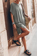 Trixiedress Side Split Batwing Sleeves Shift T-shirt Dress