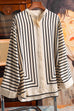 Trixiedress Button Up Long Sleeves Striped Silk Scarf Blouse