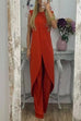 Trixiedress Chic Tulip Hem Sleeveless Long Top Wide Leg Pants Set