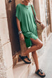 Trixiedress Side Split Batwing Sleeves Shift T-shirt Dress