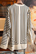 Trixiedress Button Up Long Sleeves Striped Silk Scarf Blouse