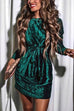 Trixiedress NYE Long Sleeves Velvet Dress(in 4 Colors)