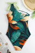 Trixiedress Bow One Shoulder One-piece Swimsuit Ruffle Cover Up Skirt Printed Set