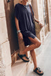 Trixiedress Side Split Batwing Sleeves Shift T-shirt Dress