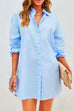 Trixiedress Classic Drop Shoulder Long Sleeves Oversized Blouse Shirt