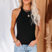 Trixiedress Solid Ribbed Knit Slim Fit Tank Top