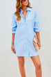 Trixiedress Classic Drop Shoulder Long Sleeves Oversized Blouse Shirt