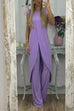 Trixiedress Chic Tulip Hem Sleeveless Long Top Wide Leg Pants Set