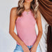 Trixiedress Solid Ribbed Knit Slim Fit Tank Top