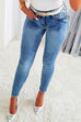 Trixiedress Beaded Butterfly Distressed Skinny Denim Pants