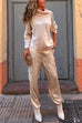 Trixiedress Casual Pocketed Cargo Satin Jogger Pants