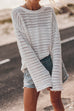 Trixiedress Crewneck Long Sleeves Hollow Out Boho Knitting Pullovers