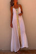 Trixiedress V Neck Backless Sequin Detailed Slit Maxi Cami Dress