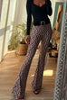 High Waist Bell Bottoms Printed Pants