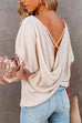 Trixiedress Sequin Splice Backless Criss Cross Knit Sweater