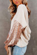 Trixiedress Sequin Splice Backless Criss Cross Knit Sweater