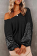 Trixiedress Sequin Splice Backless Criss Cross Knit Sweater