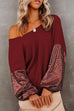 Trixiedress Sequin Splice Backless Criss Cross Knit Sweater