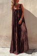 Trixiedress Scoop Neck Sleeveless Tie Dye Maxi Ruffle Holiday Dress