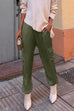 Trixiedress Casual Pocketed Cargo Satin Jogger Pants