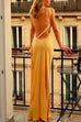 Trixiedress One Shoulder Backless Satin Maxi Party Dress