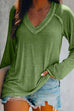 Trixiedress V Neck Long Sleeves Cozy Top