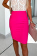 Trixiedress Solid High Waist Bodycon Skirt