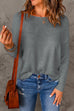Trixiedress Drop Shoulder Long Sleeves Solid Knitting Sweater