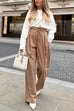 Trixiedress High Waist Business Wide Leg Palazzo Pants